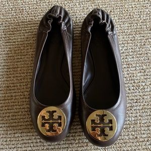Tory Burch Brown Ballet Flats